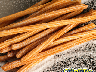 Snack with sugar and cinnamon churros